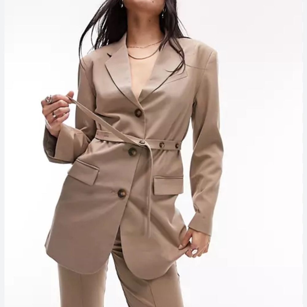 Topshop belted blazer